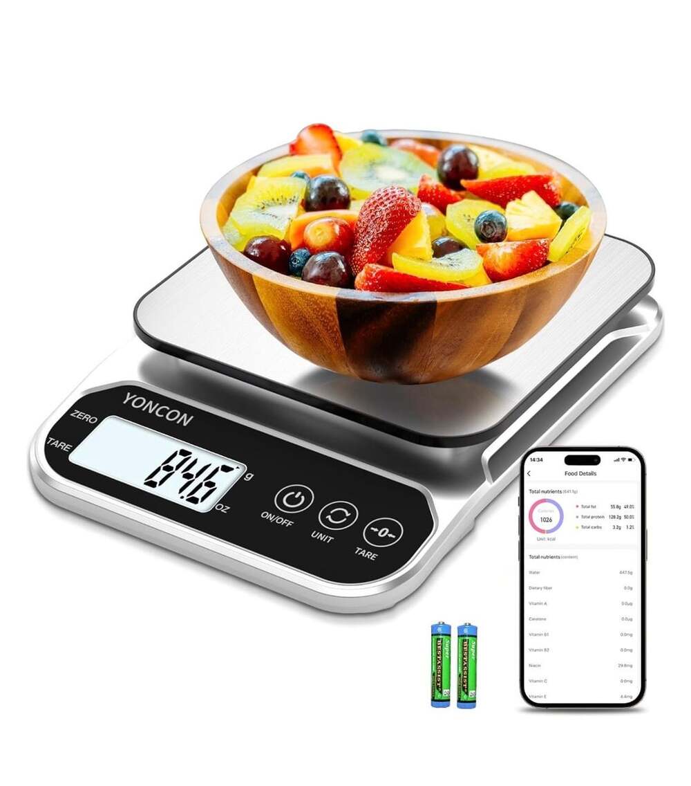 Yoncon Digital Kitchen Scale Stainless Steel Food Weight